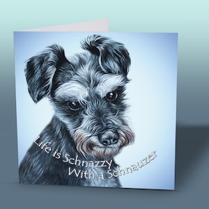 Schnauzer Greeting Card | Schnauzer Dog Card | Card From Schnauzer | Miniature Schnauzer Birthday Card | Cards With Dogs | Schnauzer Gifts