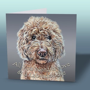 Labradoodle Geburtstagskarte | Labradoodle Karte | Labradoodle Grußkarte | Süße Hundekarte | Karte vom Hund | Geburstagskarten mit Hunden