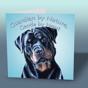 Zitat Karte Rottweiler | Zitat Karte Hund | Rottweiler Geburtstagskarte | Rottweiler Grußkarte | Süße Hundekarte | Karte vom Hund