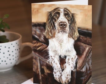 Wenskaart springerspaniël: verjaardagskaart hond