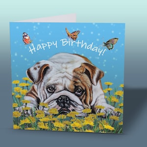 Biglietto di auguri per il compleanno del Bulldog inglese - Biglietto per il Bulldog - Biglietto per il Bulldog inglese - Biglietto di auguri per il compleanno del cane - Biglietto per il Bulldog - Biglietto per il cane - Regali per il Bulldog
