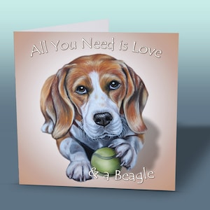 de voeux Beagle | Carte d'anniversaire Beagle | Cadeaux Beagle | Cartes de voeux pour chien | Carte Beagle | carte de chien | Carte de Beagle
