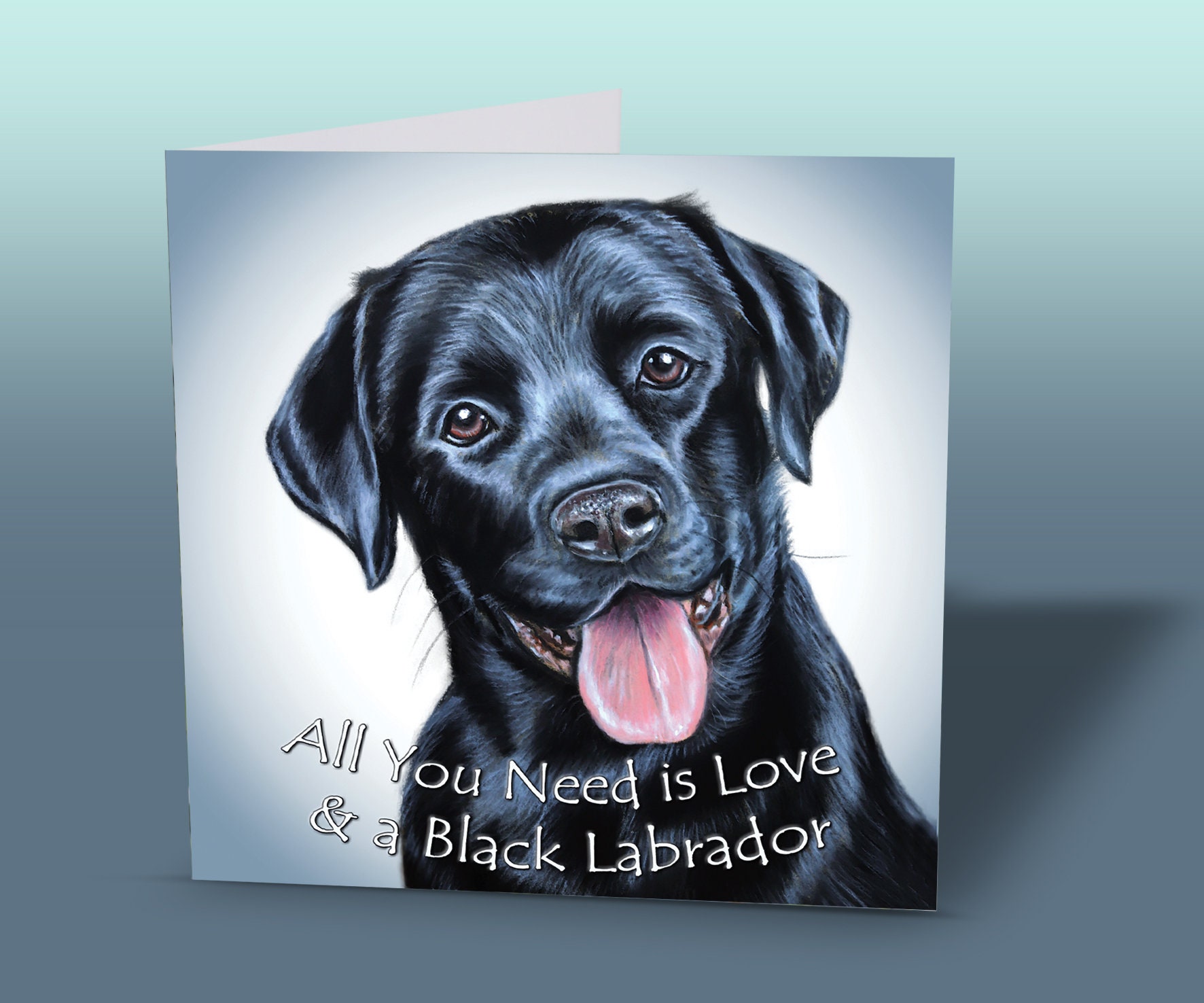 Black Labrador Card | Black Labrador Birthday Card | Labrador Retriever Card | Labrador Gifts | Dog Cards | Card with a Black Labrador