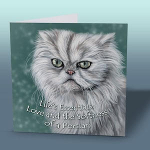 Carte de voeux chat persan - carte de citation chat persan - carte chat persan - carte de voeux chat - carte de voeux chat - cadeaux chat persan