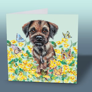 Border Terrier Grußkarte | Hund Grußkarte | Terrier Geburtstagskarte | Hund Geburtstagskarte | Karte Hund | Süße Hundekarte | Karte vom Hund