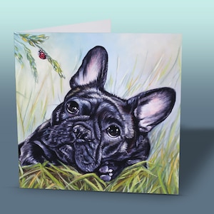 Französische Bulldogge Grußkarte | Frenchie Karte Hund| Geburtstagskarte vom Hund | Französische Bulldogge Karte | Karte mit Französischer Bulldogge