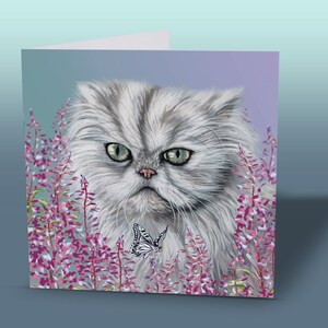 Cadeaux chat persan - carte d'anniversaire chat persan - carte chat persan - carte de voeux avec chat - carte de voeux chat - cadeaux chat persan