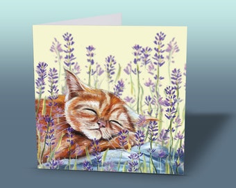 Kitten Greeting Card | Ginger Kitten Card | Cute Cards | Ginger cat Card | Kitten Birthday Card | Card From The Cat