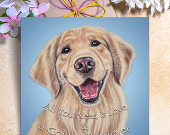 Golden Retriever Birthday Card: Dog Lover Quote
