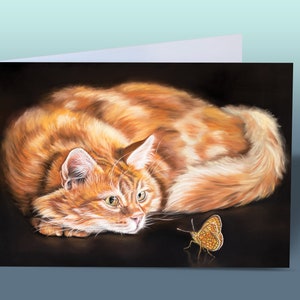 Ginger Cat Greeting Card | Cat Card | Card With Cat On | Ginger Cat Birthday Card | Birthday Card Cat | Cat Birthday Card | Cat Lover Gift