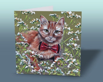 Ginger Cat Greeting Card | Ginger cat Card | Card From The Cat | Cat Card | Cat Birthday Card | Cat Greeting Card
