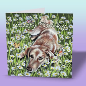 Cute Dog Birthday Card - Birthday Card Dog - Greeting Card Dog - Happy Birthday Dog - Dog Greeting Cards