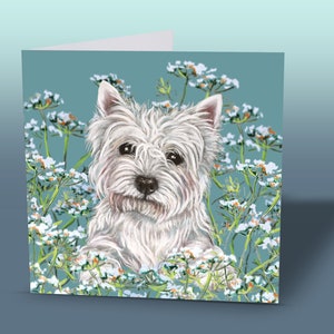 Westie Karten - Westie Grußkarten - Westhighland Terrier Geschenke - Hunde Grußkarten - Karte Westie - Karte vom Hund