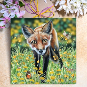Fox Greeting Card | Fox Gifts | Fox Cards | Fox Cub Card | Wildlife Card | Fox Birthday Card | Greeting Card Fox | Cute Cards