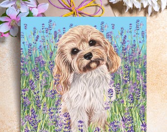 Cavapoo Greeting Card - Cute Puppy Card - Dog Lover Gift - Cavapoo Birthday Card - Dog Mom Gift - Adorable Dog Greeting Card