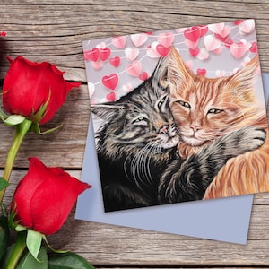 Carte de vœux de chats du Maine coon | Cartes d'amour | Cartes de voeux d'amour | Cartes De Vœux Chats du Maine coon | carte avec des chats | Carte de vœux de chats de Zazzle.be Liste d'envies Vous avez des idées ? Cartes de chat