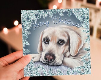 Labrador Christmas Card - Christmas Card Dog - Xmas Labrador Card - Labrador card - Xmas Card Dog - Card From The Dog - Blank Card Dog