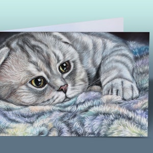 de voeux de chat Scottish Fold | de chat | carte avec chat | Carte d'anniversaire de chat Scottish Fold | carte d'anniversaire de chat | Cadeau pour amoureux des chats