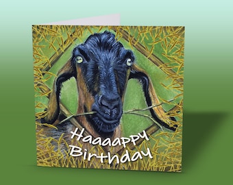 carte d'anniversaire de chèvre | de chèvre | Cadeaux de chèvre | Carte avec une chèvre | Carte de voeux mignonne | animaux de la ferme | | Carte de voeux de chèvre