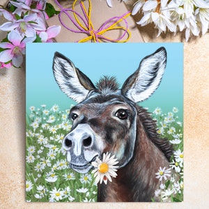 Biglietto d'auguri con asino / Biglietto d'auguri con asino / Biglietto con animali da fattoria / Biglietto di compleanno con asino / Biglietto d'auguri carino / Biglietto carino / Biglietto con un asino / Biglietto con la vita in fattoria