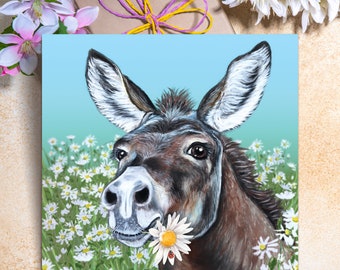 Donkey Card | Donkey Gifts | Farm Animals Card | Donkey Birthday Card | Cute Greeting Card | Cute Card | Card With a Donkey | Farm-life Card