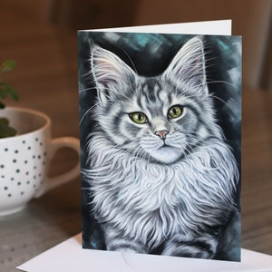 Maine Coon Cat Birthday Card | Greeting Card Maine Coon | Card With Cat On | Cat Birthday Card | Birthday Card Cat | Cat Cards