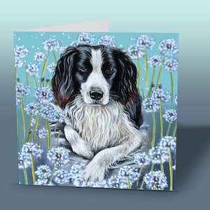 Spaniel Greeting Card | Black & White Spaniel Card | Dog Greeting Card | Card From The Dog
