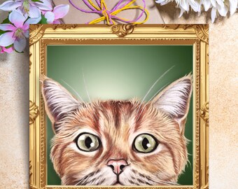 Ginger Kitten Greeting Card – Funny Cat Card – Feline Cat Lover Gift – Kitten Birthday Card – Greeting Card for Cat Lovers