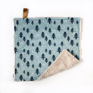 Tree Lovey, lovey, gender neutral baby gift, minky blanket, woodland baby gift