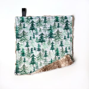 Woodland Baby Lovey, Forrest lovey, tree lovey, watercolor lovey, minky lovey, lovey