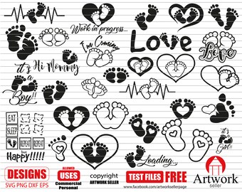 Baby Footprint Svg Etsy