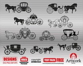 Horse Carriage Svg Etsy