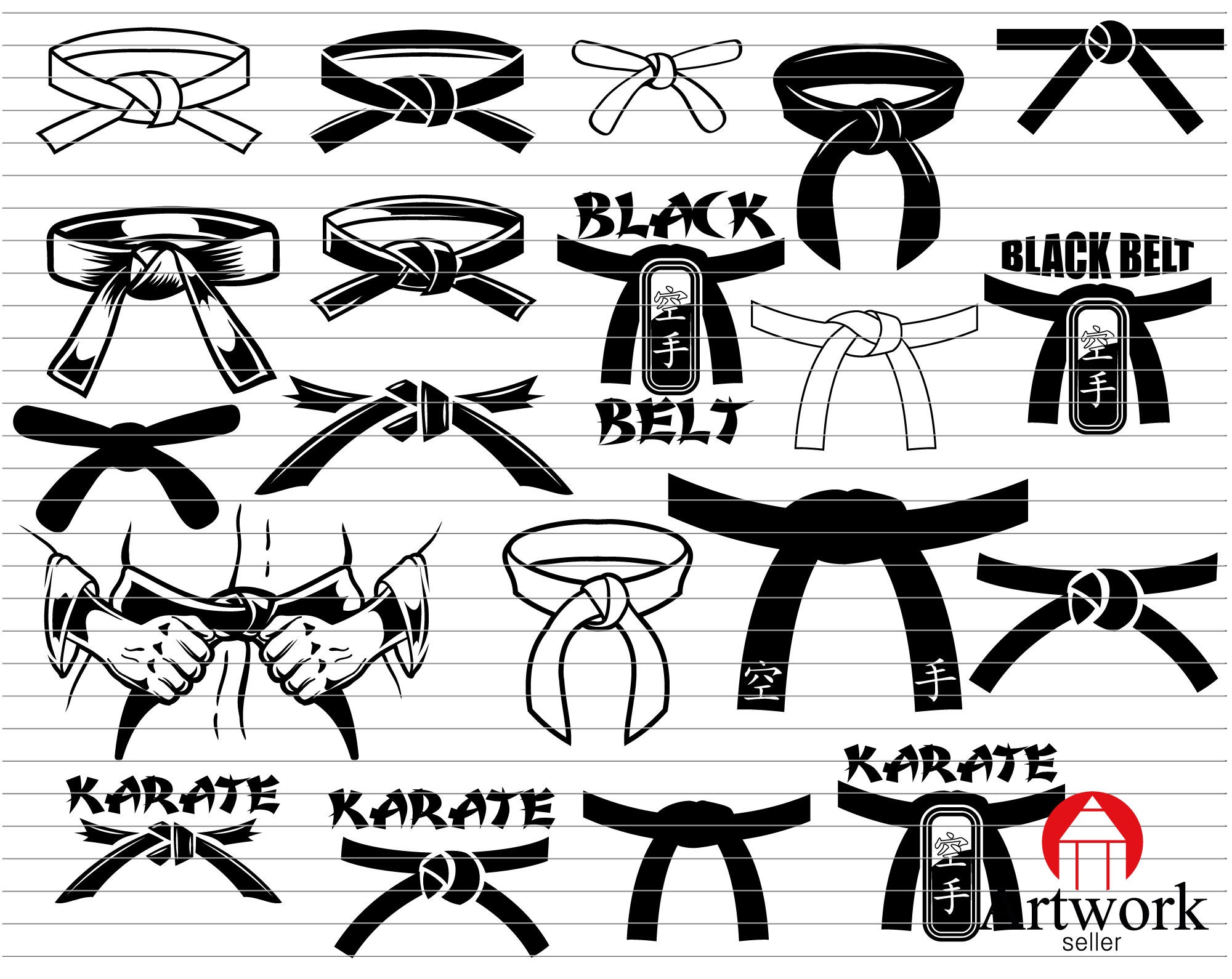 Download Karate Svg Black Belt Svg Karate Sport Karate Clipart Black Etsy