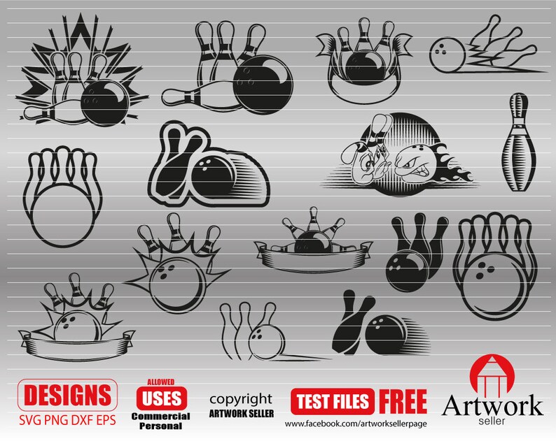 Download BOWLING SVG bowling pin svg bowler svg clipart decal | Etsy