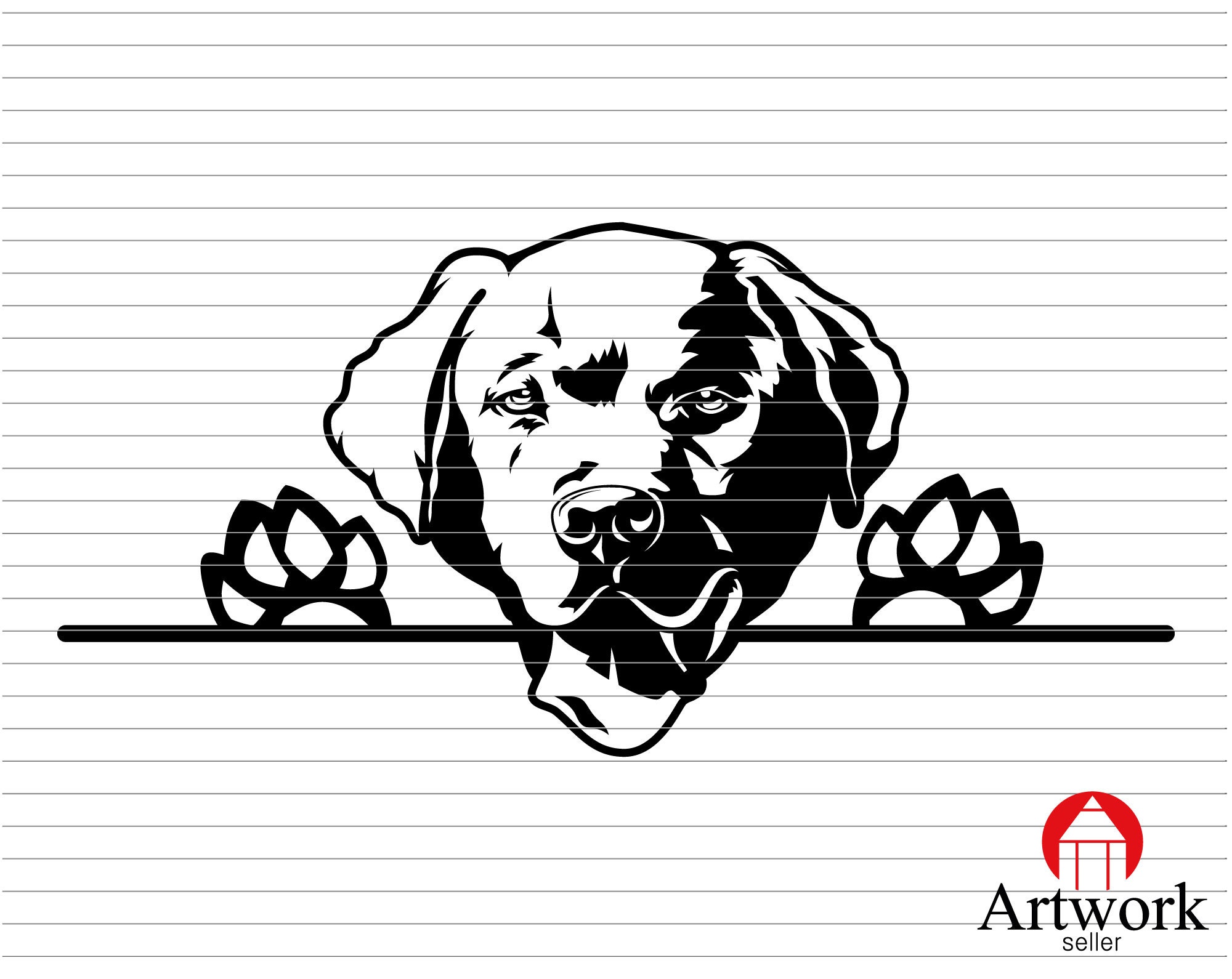 LABRADOR RETRIEVER SVG labrador head dog peeking labrador | Etsy