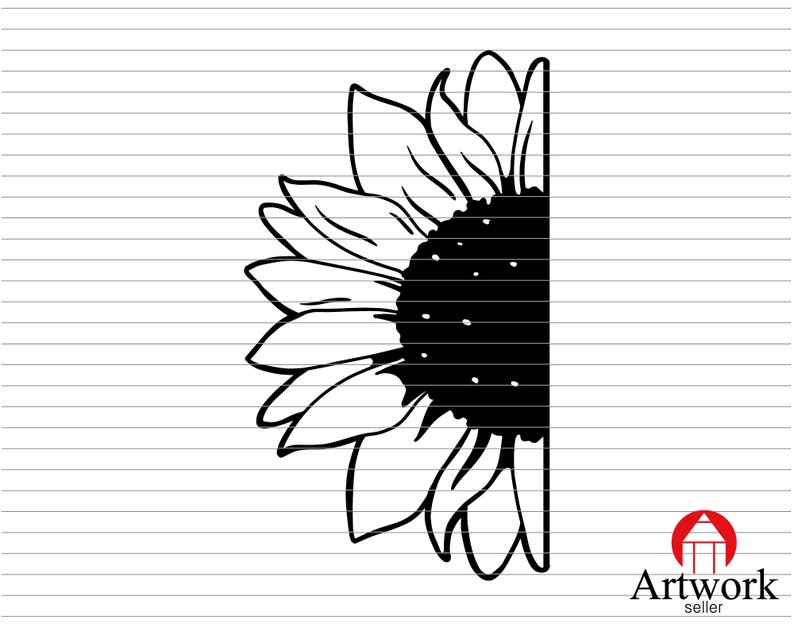 Sunflower Svg Half Sunflower Nature Flowers Sun Files Dxf Png Eps Cricut Silhouette Card Making Stationery Craft Supplies Tools Deshpandefoundationindia Org