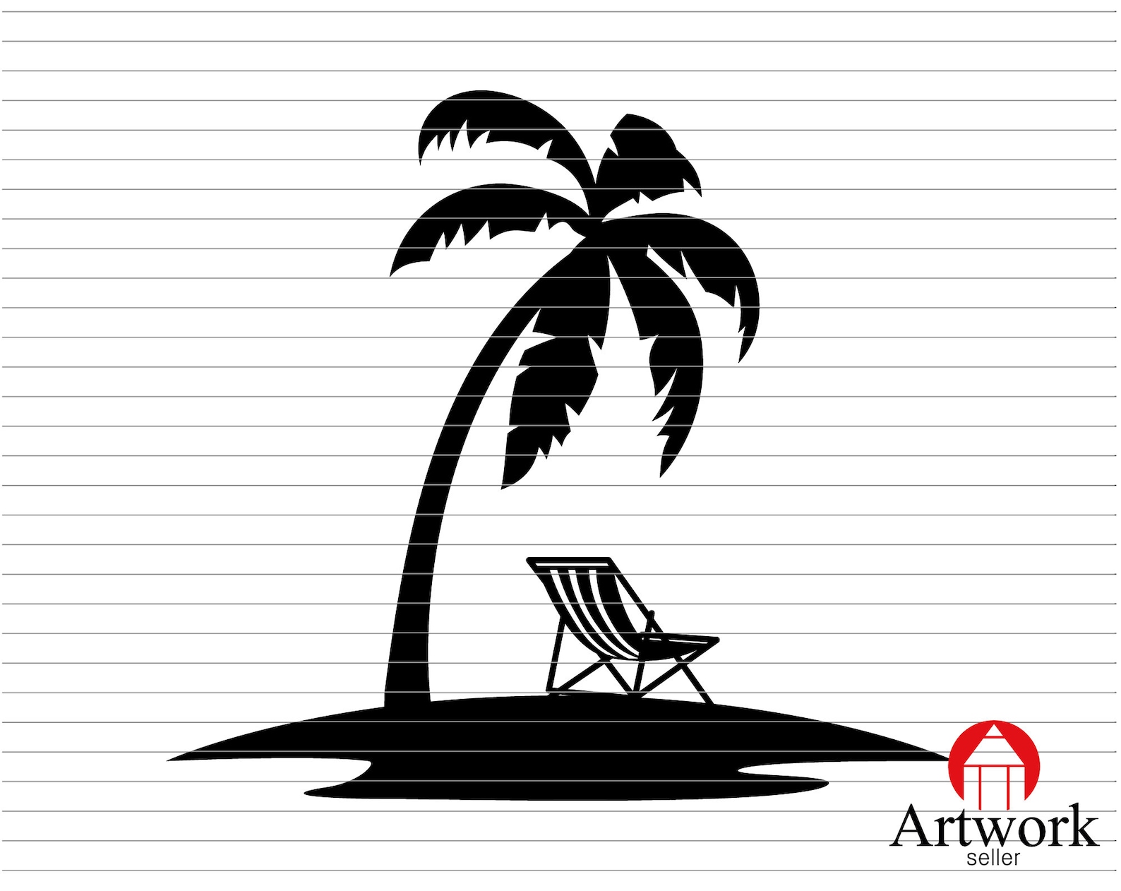 PALM TREE SVG Palm Sunset Chair Beach Summer Cut File Svg Png Etsy