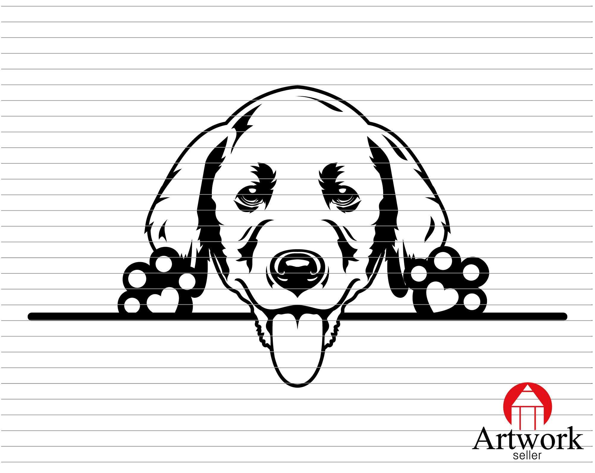 LABRADOR RETRIEVER SVG labrador head dog peeking labrador | Etsy