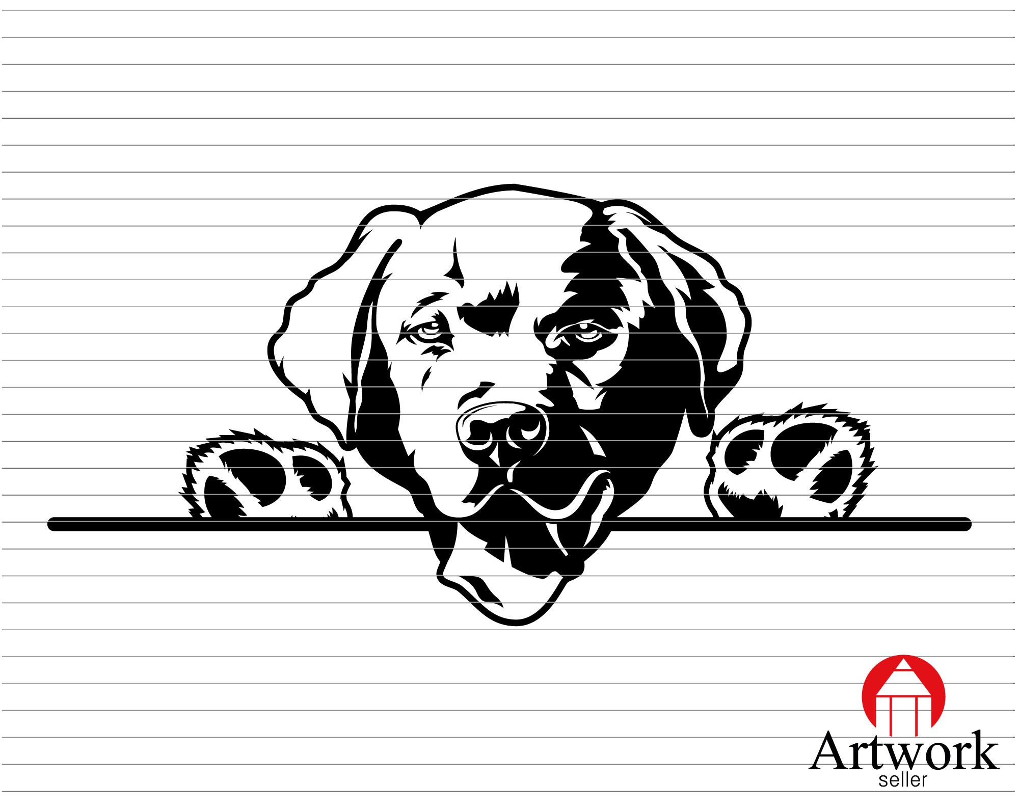 LABRADOR RETRIEVER SVG Labrador Head Dog Peeking Labrador | Etsy