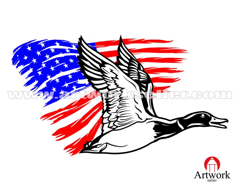 Download DUCK SVG flying duck hunting duck american flag clipart ...