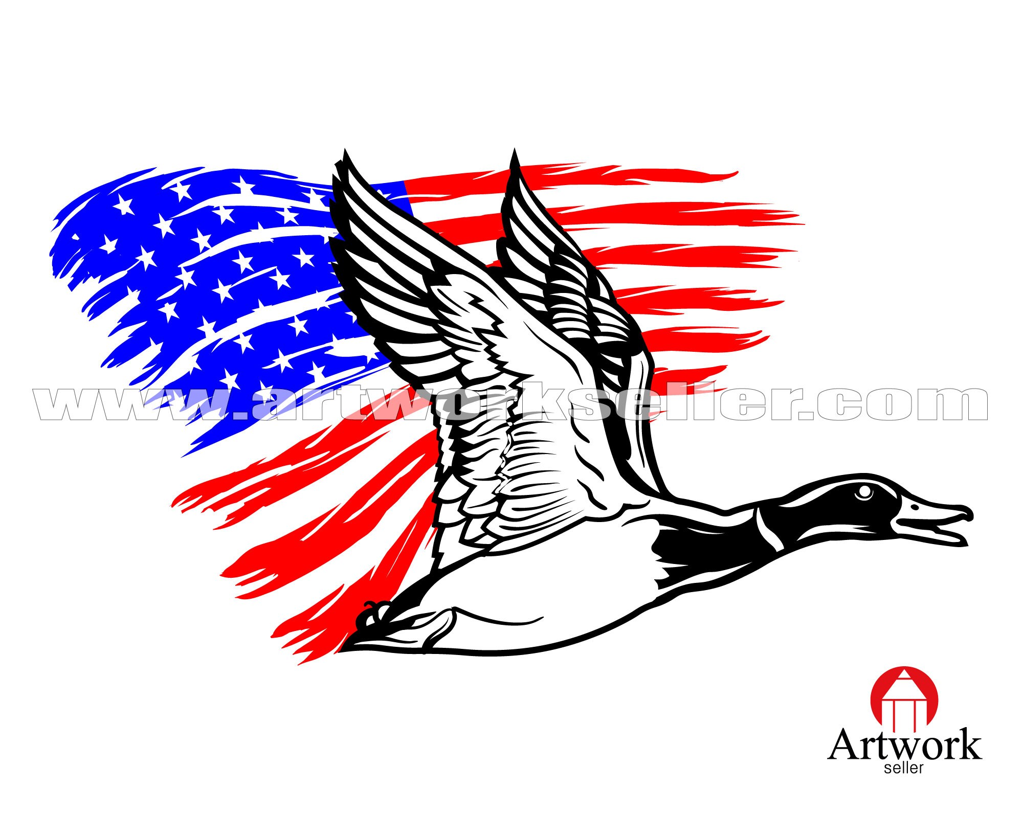 DUCK SVG Flying Duck Hunting Duck American Flag Clipart Animal - Etsy