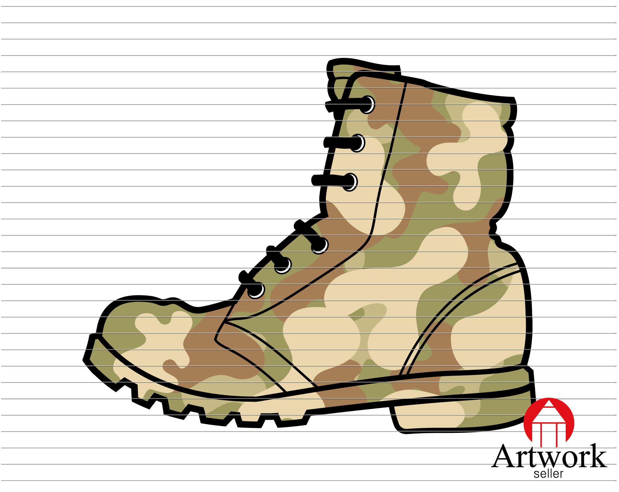 Combat Boots Camouflage Veterans 