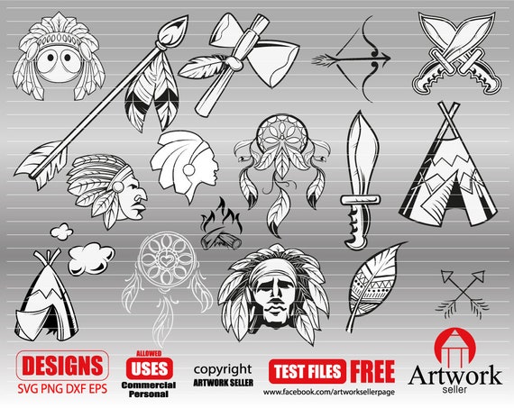 Indian Svg Indian Teepee Svg Indian Axe Svg Headdress Svg Etsy