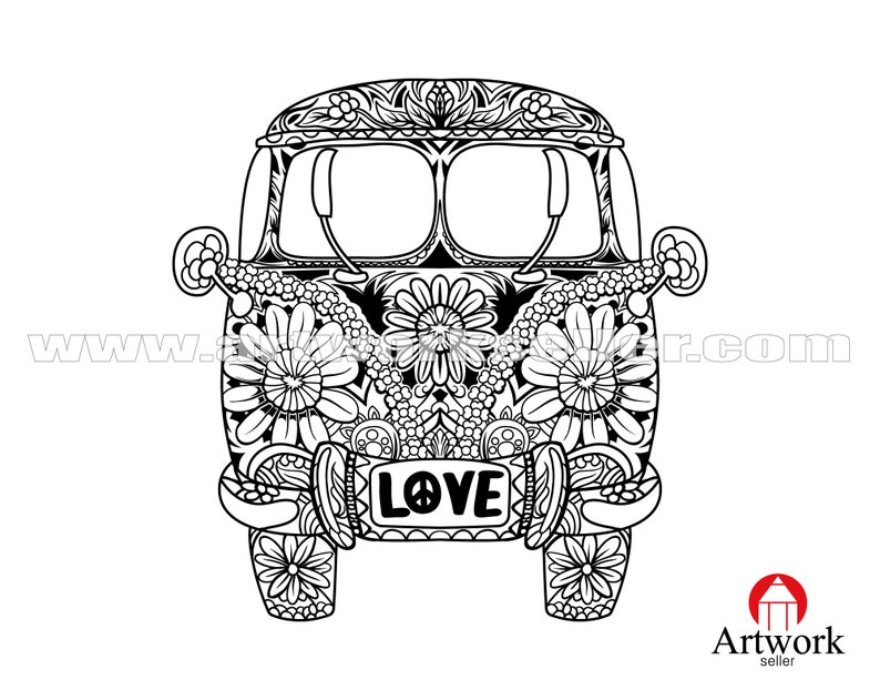 Download MANDALA VAN SVG volksvagen svg happy van svg vehicles car ...