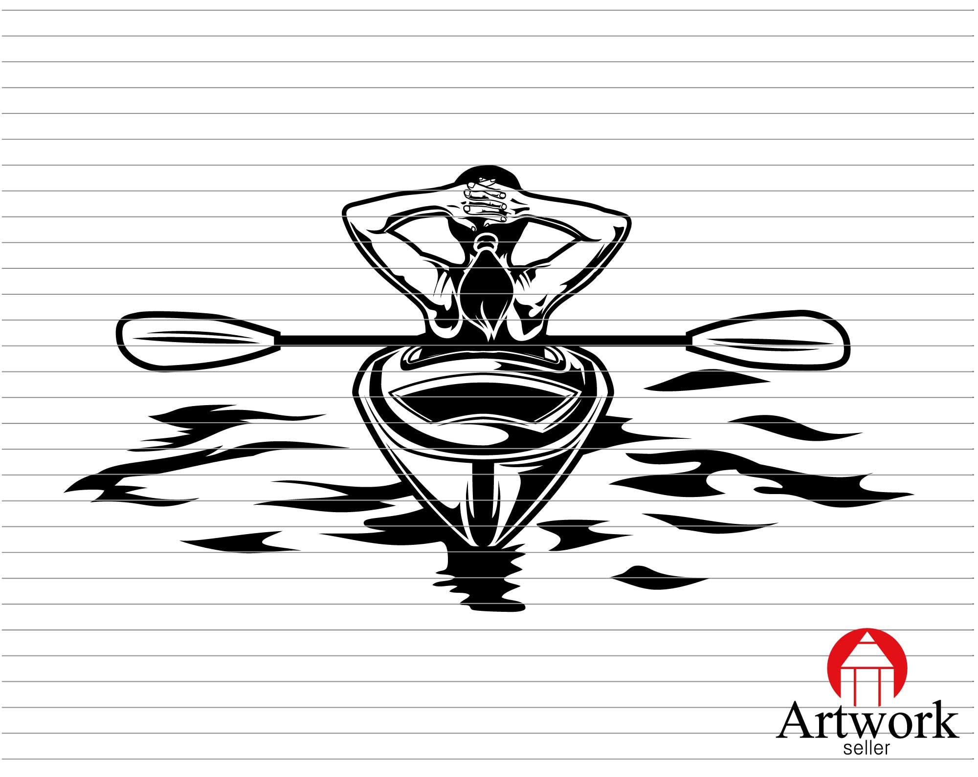 KAYAK SVG GIRL canoe svg river kayak sport kayak paddle kayak clipart…