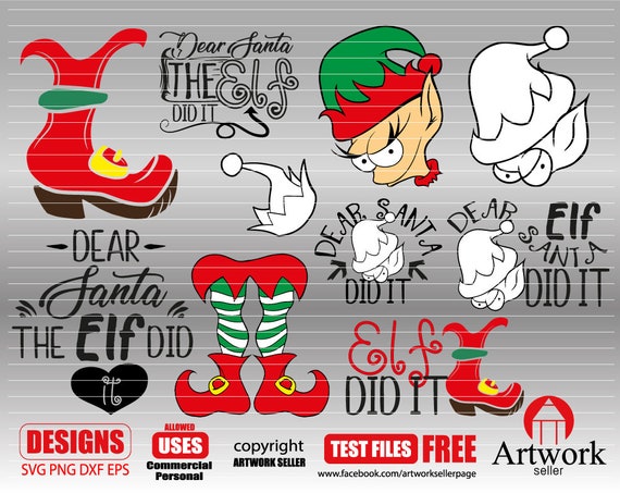 Download Free Elf Svg Santa Svg Christmas Svg Elf Clipart Clipart Etsy SVG Cut Files