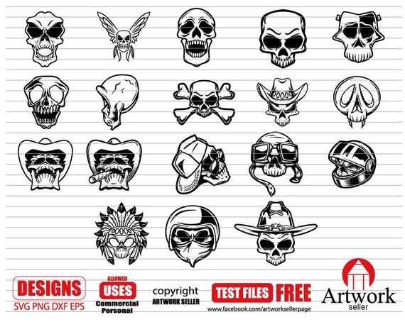 Download Free Skull Svg Skulls Skull Sheriff Skull Hat Skull Indian Etsy SVG Cut Files