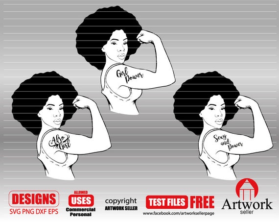 Download Free Girl Power Svg 2 Afro Woman Svg Curly Hair Svg Black Magic Etsy SVG Cut Files