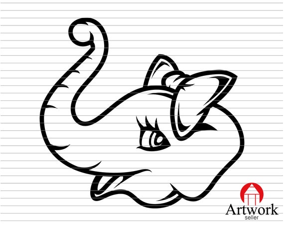 Free Free 233 Elephant With Bow Svg SVG PNG EPS DXF File
