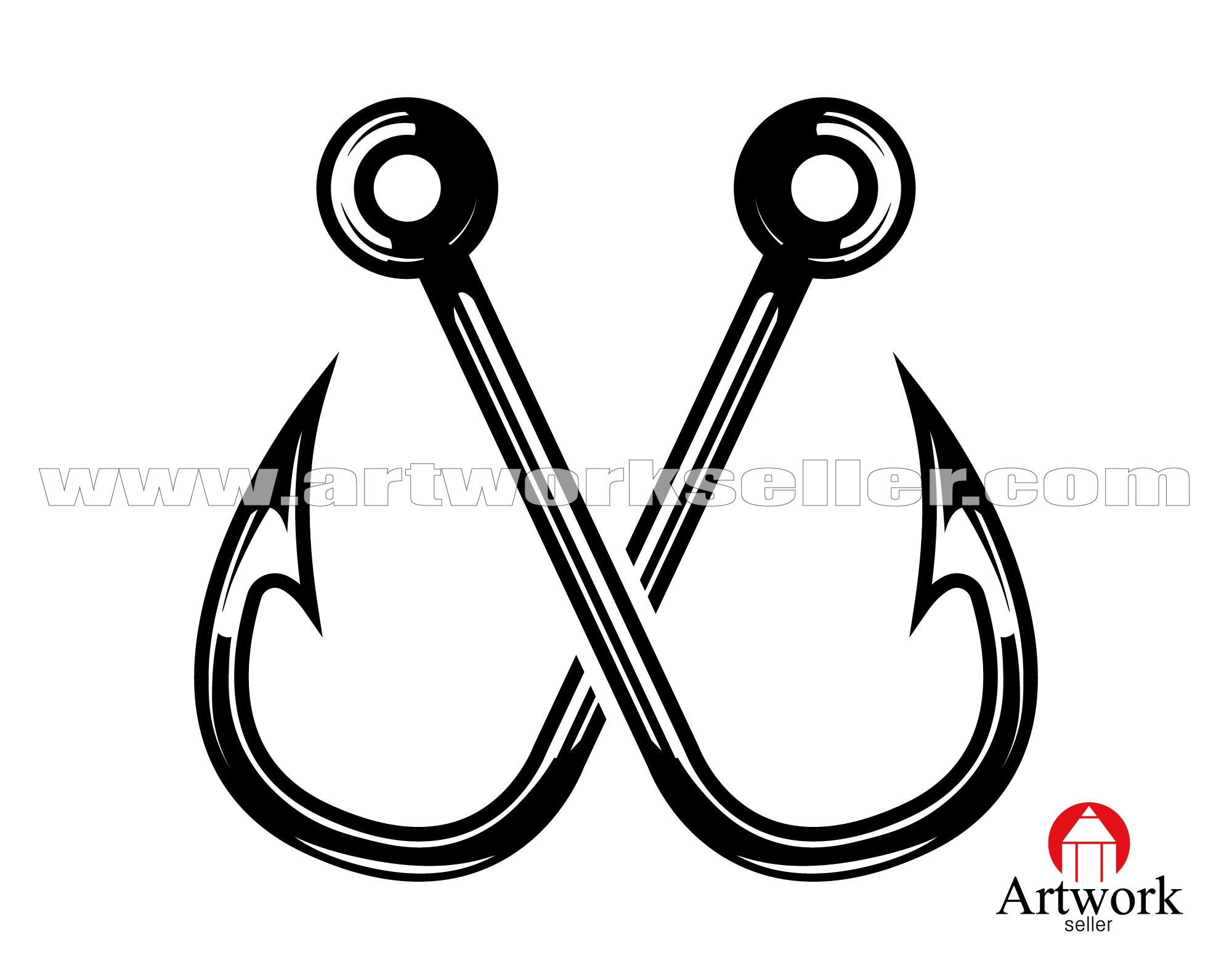 Hook Svg Fish Hook Png Fish Crossed Hook Svg Fishing Logo Svg Etsy